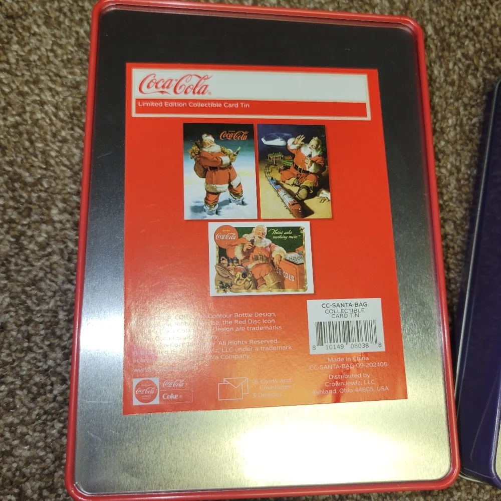 Coca-Cola Limited Edition Holiday Tins Set Of 3